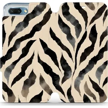 Pouzdro na mobilní telefon Flipové pouzdro Mobiwear - Honor 10 - VA53S Zebří (Knížkové flip pouzdro, obal, kryt na mobil Honor 10 - VA53S Zebří, materiál Umělá kůže + TPU - ochrana 360°, stojánek, silikonová vanička, magnetické zavírání)