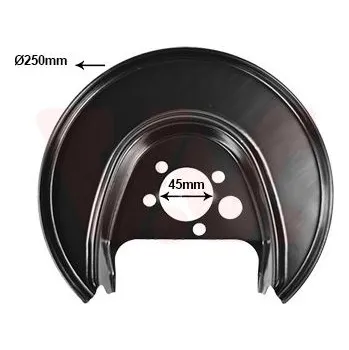 Brzdový kotouč Ochranný plech proti rozstřikování, brzdový kotouč VAN WEZEL 5817373