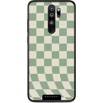 Pouzdro na mobilní telefon Lesklý kryt Mobiwear Glossy - Xiaomi Redmi Note 8 Pro - GA58G Zelená a béžová šachovnice (Prémiové lesklé pouzdro, obal, kryt Mobiwear Glossy na mobil Xiaomi Redmi Note 8 Pro - GA58G Zelená a béžová šachovnice, materiál Plast + TPU silikon - krytí po všec