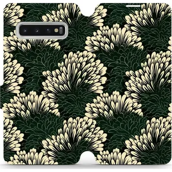 Pouzdro na mobilní telefon Flipové pouzdro Mobiwear - Samsung Galaxy S10 - VA45S Travina (Knížkové flip pouzdro, obal, kryt na mobil Samsung Galaxy S10 - VA45S Travina, materiál Umělá kůže + TPU - ochrana 360°, stojánek, silikonová vanička, magnetické zavírání)