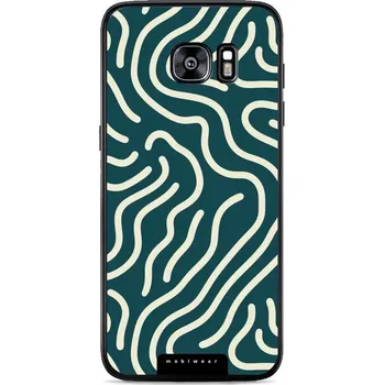 Pouzdro na mobilní telefon Lesklý kryt Mobiwear Glossy - Samsung Galaxy S7 Edge - GA61G Béžové linky (Prémiové lesklé pouzdro, obal, kryt Mobiwear Glossy na mobil Samsung Galaxy S7 Edge - GA61G Béžové linky, materiál Plast + TPU silikon - krytí po všech stranách, neošoupatelný)