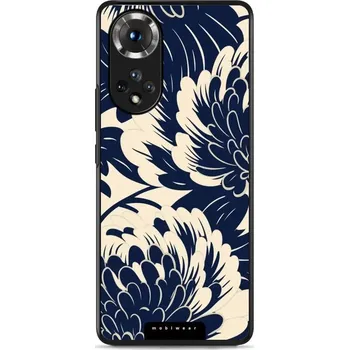 Pouzdro na mobilní telefon Lesklý kryt Mobiwear Glossy - Honor 50 / Huawei Nova 9 - GA40G Modré a béžové květy (Prémiové lesklé pouzdro, obal, kryt Mobiwear Glossy na mobil Honor 50 / Huawei Nova 9 - GA40G Modré a béžové květy, materiál Plast + TPU silikon - krytí po všech stranách