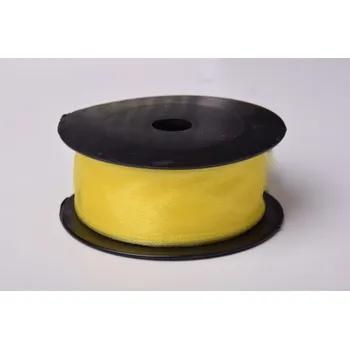 Stuha Organzová stuha v žluté barvě 4 cm 06091