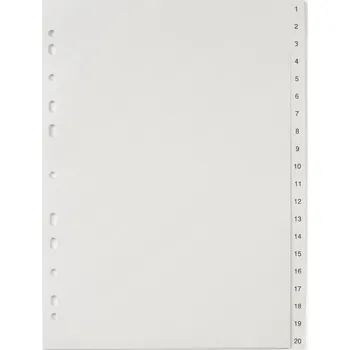 KARTON PP Rozdružovač A4, 1-20 PP 120my