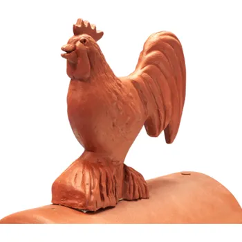 Střešní krytina KM BETA Hřebenový okrasný prvek kohout elegant cihlová