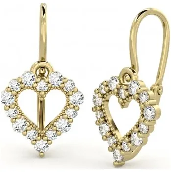 Náušnice Couple, Dětské náušničky Sweetie, žluté zlato a zirkony, 585-66-3-0356.0Z00.0.00.001.14