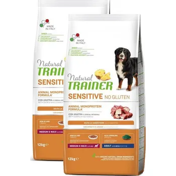 Krmivo pro psa Trainer Natural Sensitive No gluten Adult M/M kachna 2x12kg