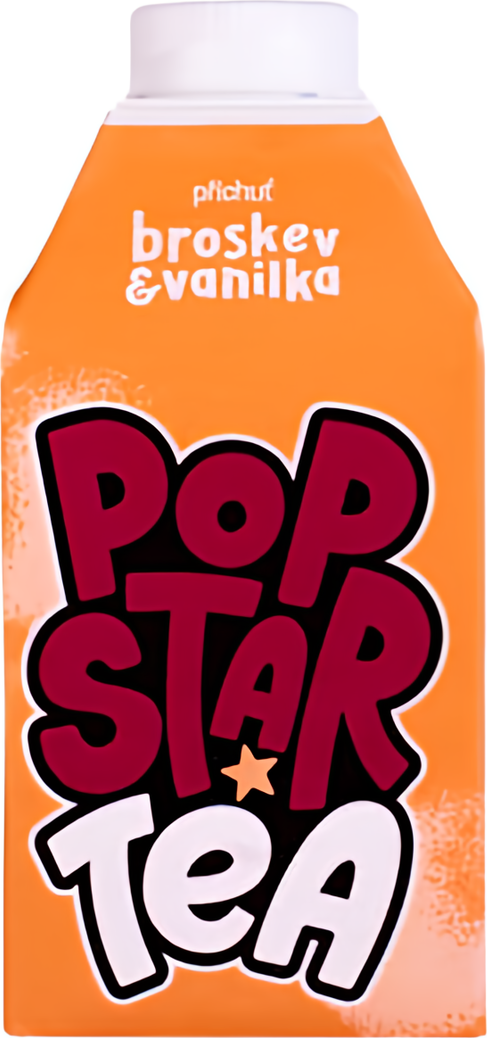 popstar tea ledový čaj broskev vanila 500 ml