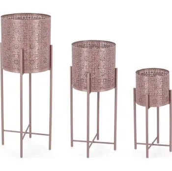 Květináč BIZZOTTO Set 3 květináčů NAIRA růžová