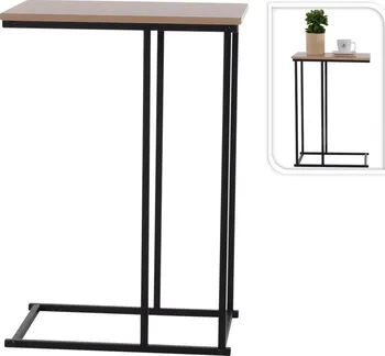 Servírovací stolek Home Styling Collection 40 x 26 x 58 cm černý/hnědý