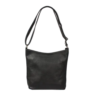 Kabelka NovaKabelka.cz Kožená italská crossbody kabelka Ebe Nera Filati Bianca