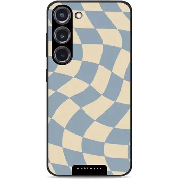 Pouzdro na mobilní telefon Lesklý kryt Mobiwear Glossy - Samsung Galaxy S23 Plus - GA59G Modrá a béžová šachovnice (Prémiové lesklé pouzdro, obal, kryt Mobiwear Glossy na mobil Samsung Galaxy S23 Plus - GA59G Modrá a béžová šachovnice, materiál Plast + TPU silikon - krytí po všech)