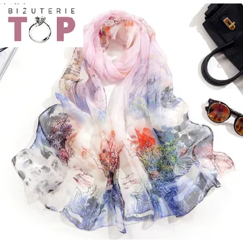 Šála B-TOP Dámský elegantní šátek se stromy