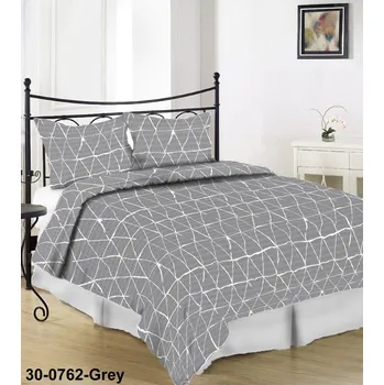 Polášek Holešov Povlečení krep 30-0762 Grey 100% bavlna Šedá geometrie 140x200 / 70x90