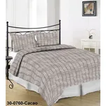 Polášek Holešov Povlečení krep 30-0760 Cacao 100% bavlna geometrie 140x200 / 70x90 Tmavě béžová