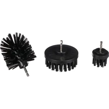 Mycí kartáč na vozidlo Sada kartáčů na vrtačku pro čištění auta CAR DETAILING DRILL BRUSH 3 HARD, 3ks SIXTOL