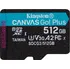 Paměťová karta Kingston Canvas Go! Plus microSDXC 512 GB UHS-I U3 V30 + SD adaptér