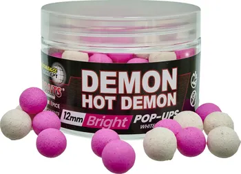 Boilies Starbaits Demon Hot Demon Pop Ups Bright 12 mm/50 g White/Pink 