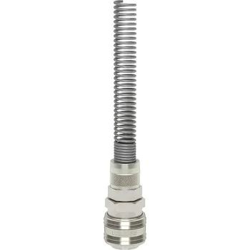 Lüdecke Průchozí poniklovaná rychlospojka s trnem maticí a pružinou na hadici 6x8 mm