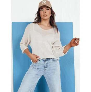 Dámský svetr Dámský prolamovaný svetr ANNIS béžový