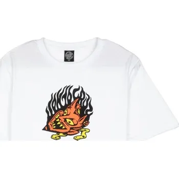 SANTA CRUZ triko - Delfino Devil Mask Front T-Shirt White (WHITE) velikost: 10