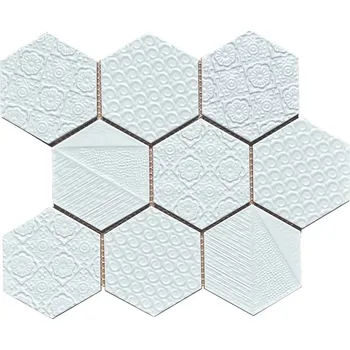 Dlažba PREMIUM MOSAIC Fin mozaiky H3D95140 26 cm x 29,5 cm bílá 1 ks