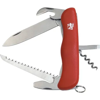 kapesní nůž Mikov Praktik 115-NH-6/AK CERVENY (Kapesní zavírací nůž Praktik je všestranný pomocník. Jeho čepel je vyrobena z kvalitní nerezové oceli 420 (53-55HRc). )