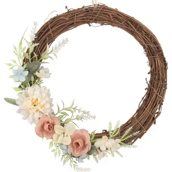 Věnec Anděl Přerov Věnec s dekoracemi 23 cm, krémový