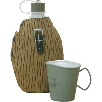 Kempingové nádobí Polní láhev NVA (Polní láhev používaná tehdejší východní Německou armádou.)