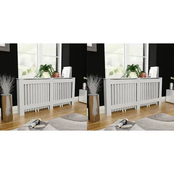 Radiátor vidaXL Marketos Kryty na radiátor 2 ks bílé 172 cm MDF