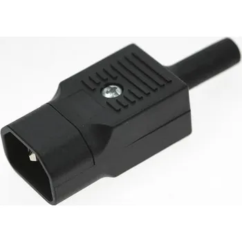 Elektrická vidlice BULGIN Vidlice 230V/10A kabelová přístrojová přímá IP20 černá PX 686