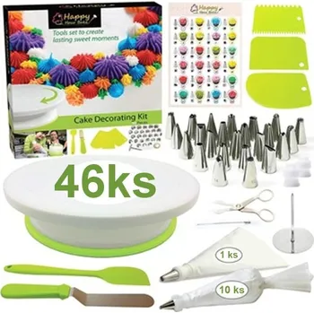 Jedlá dekorace na dort Caketools Sada na pečení a zdobení - 46ks