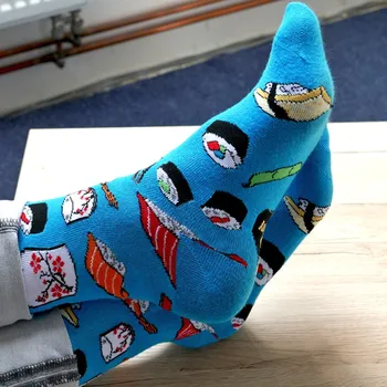 Pánské ponožky Vtipné ponožky Sushi - modré, 38-45