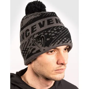 Čepice VENUM Zimní čepice Performance Beanie s bambulí - Grey/Black - VENUM-03837-203