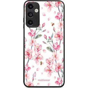 Pouzdro na mobilní telefon Lesklý kryt Mobiwear Glossy - Samsung Galaxy A05s - G033G - Růžové květy (Prémiové lesklé pouzdro, obal, kryt Mobiwear Glossy na mobil Samsung Galaxy A05s - G033G - Růžové květy, materiál Plast + TPU silikon - krytí po všech stranách, neošoupatelný potisk