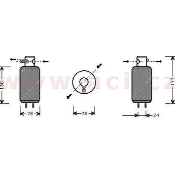 sušič klimatizace 1.4i 8V -> 2.9i VR6 Syncro, 1.7SD, 1.9D, 1.9SD, 1.9SDi, 1.9TDi (±AUT), AROSA benzín