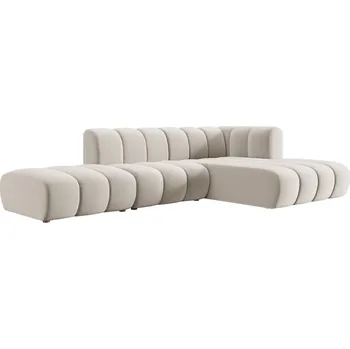 Pohovka Micadoni Sametová rohová pohovka Lupine 294 cm, pravá