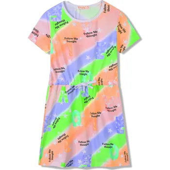 Dívčí šaty Dívčí šaty - KUGO SH3518, mix barev / bílý lem Barva: Mix barev, Velikost: 146