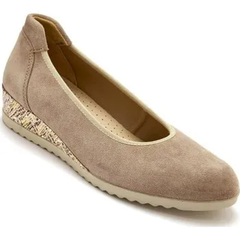 Dámské baleríny PÉDICONFORT® - Baleríny na klínovém podpatku hnědošedá 40