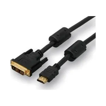 Video kabel Video kabel DVI (18+1) samec - HDMI samec, 3m, pozlacené konektory, černý, Logo (28818)