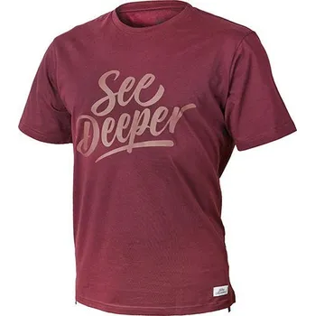 Rybářské oblečení Fortis Eyewear tričko See Deeper Burgundy Deeper Burgundy vel. XL (TSDM03)