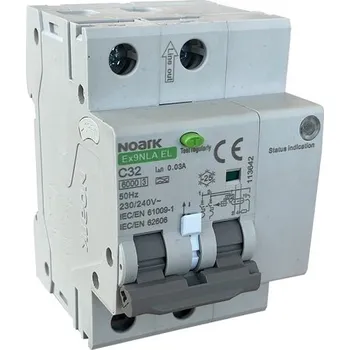Jistič Noark chránič AFDD s obloukovou ochranou 1P+N/B16 A/30mA, 113632