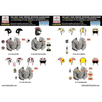 Plastikový model HAD models 1/48 F-4 Phantom II Helmet & dress sewing markings
