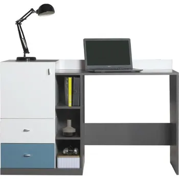 Psací stůl MEBLAR Psací stolek TOBI TA9 Barva: grafit / bílý lux / atlantic