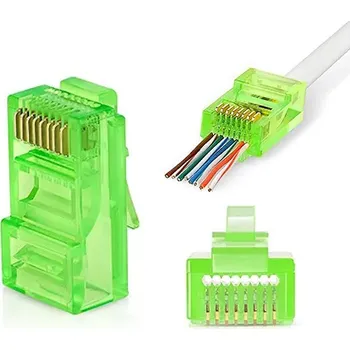 Konektor W-star RJ45EZ5GS RJ45 zelený 100 ks