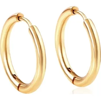 Náušnice Náušnice kruhy z chirurgické oceli - Zlatá,14mm