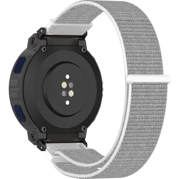eses Nylonový řemínek na suchý zip pro Amazfit Active Edge - Šedo bílý