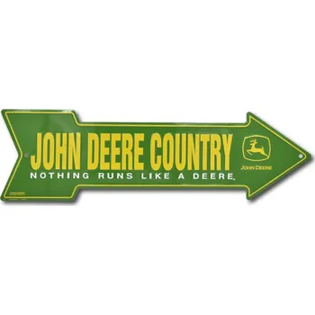 Plechová cedule Plechová cedule John Deere Country arrow 15 cm x 50 cm