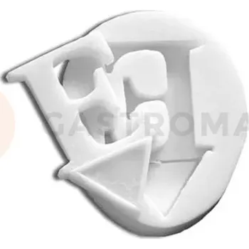 Kuchyňská sůl Silikonová forma na cukrovou hmotu ve tvaru písmene E - SLK087, 50x30 mm | SILIKOMART, SugarFlex