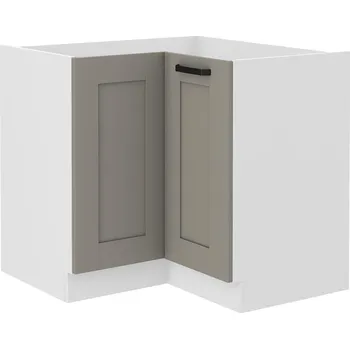 Koupelnový nábytek LEMPERT Dolní rohová skříňka LUNY 4 (89/89 cm) claygrey / bílá